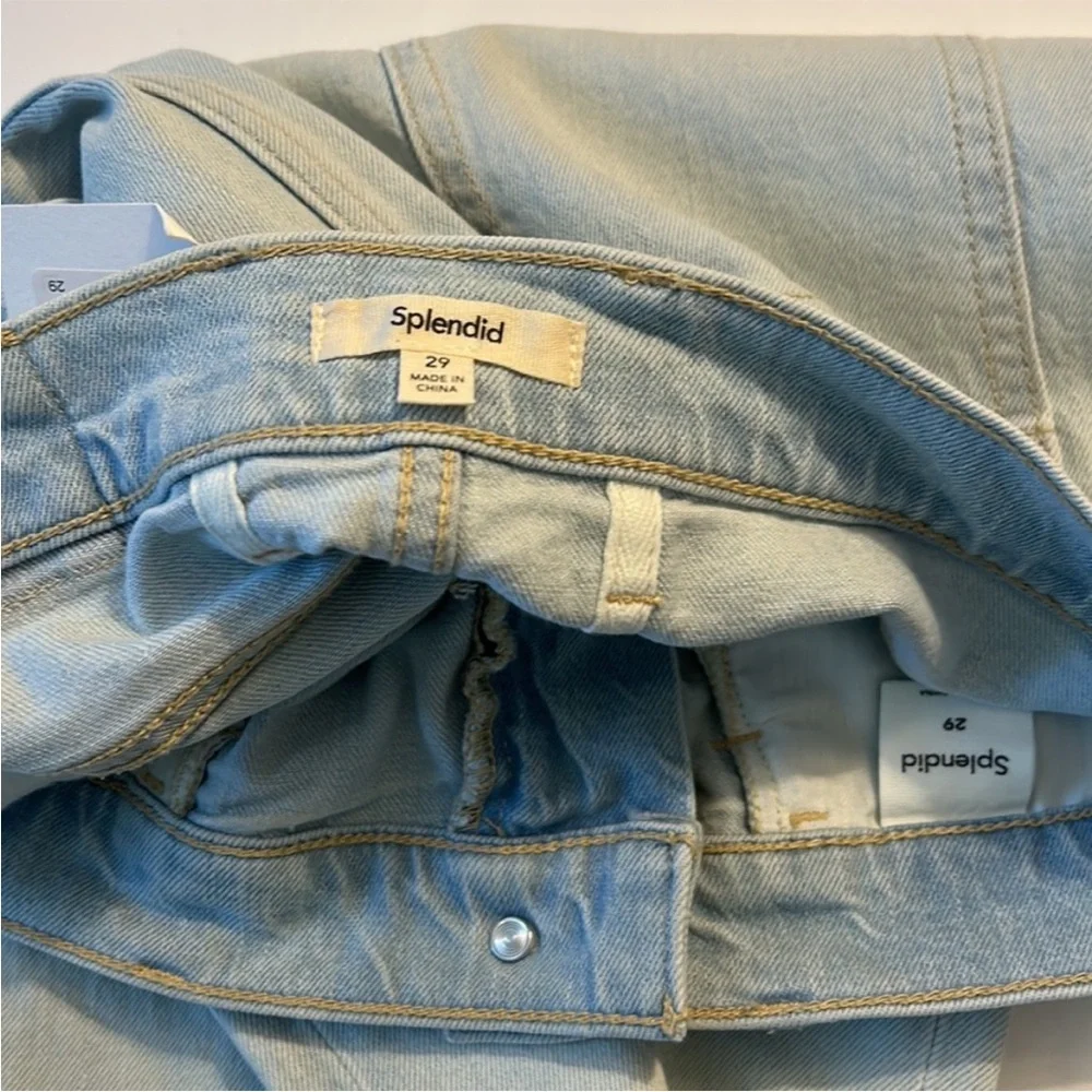 Splendid 29 Jeans Easy Slim Release Hem Crop Jean light wash NWT - Picture 7 of 11